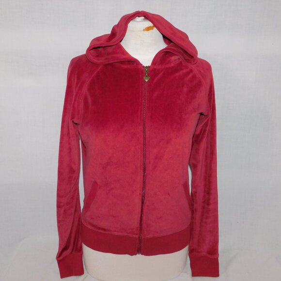 Victoria's Secret PINK Velour Zip HOODIE '86 Rock n' Roll Tour The Pinks M Y2K - Picture 3 of 9